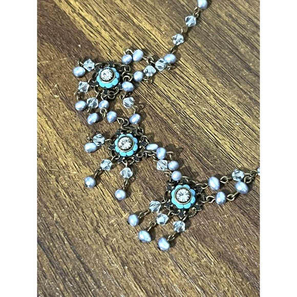 Swarovski CRYSTAL faux Pearls LIZ PALACIOS SF NECKLACE - Picture 6 of 10